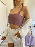 Top luxsequin lilla