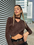 Maglioncino morbidissimo choker choco