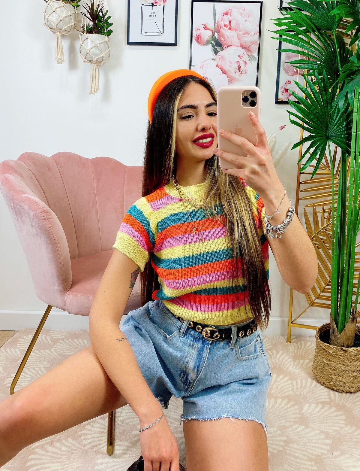 Short in jeans ampio