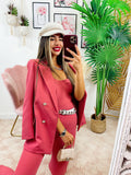 Coordinato tre pezzi fragola