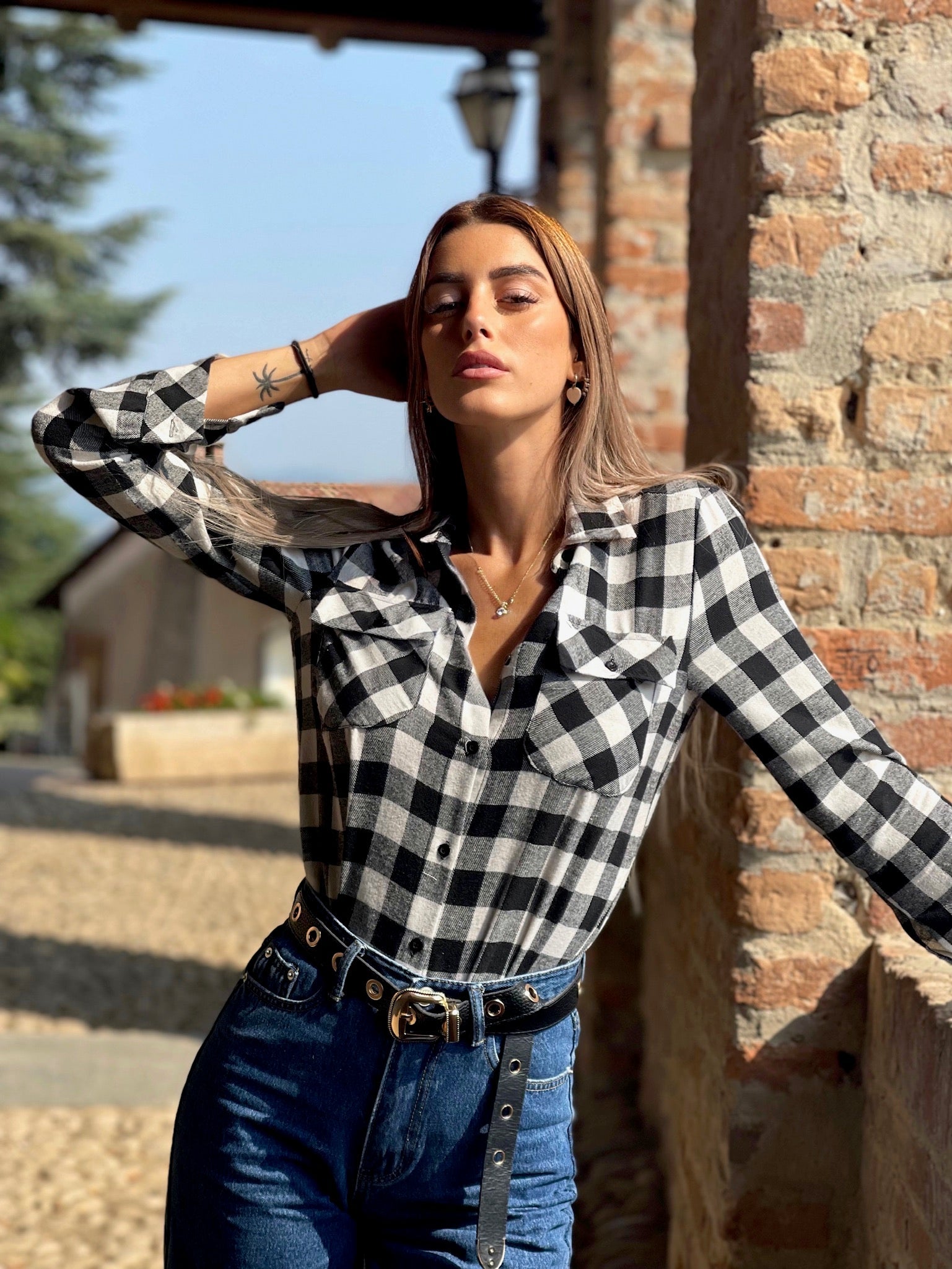 Camicia a quadri Black & White