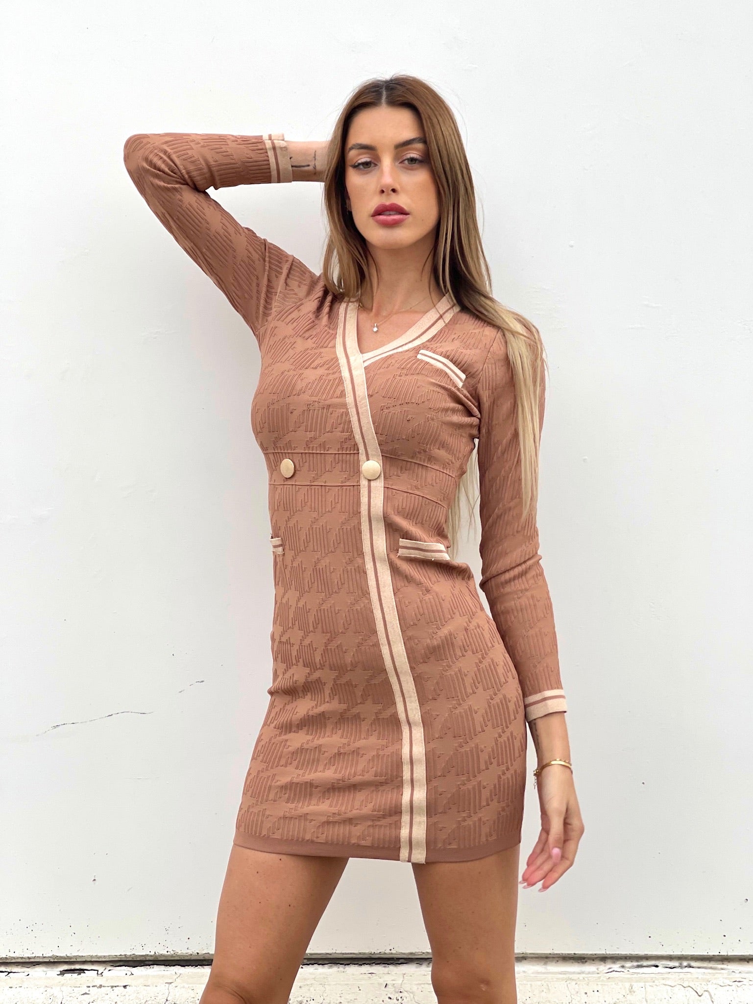 Abito in maglia a trama nude