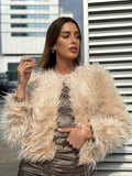 Pelliccia ecosoft beige