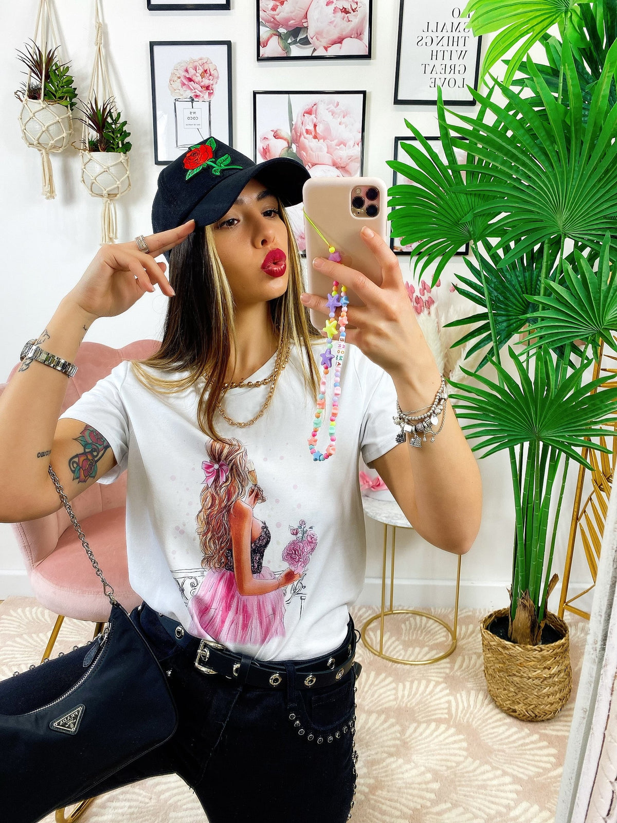 T-shirt con stampa Donna