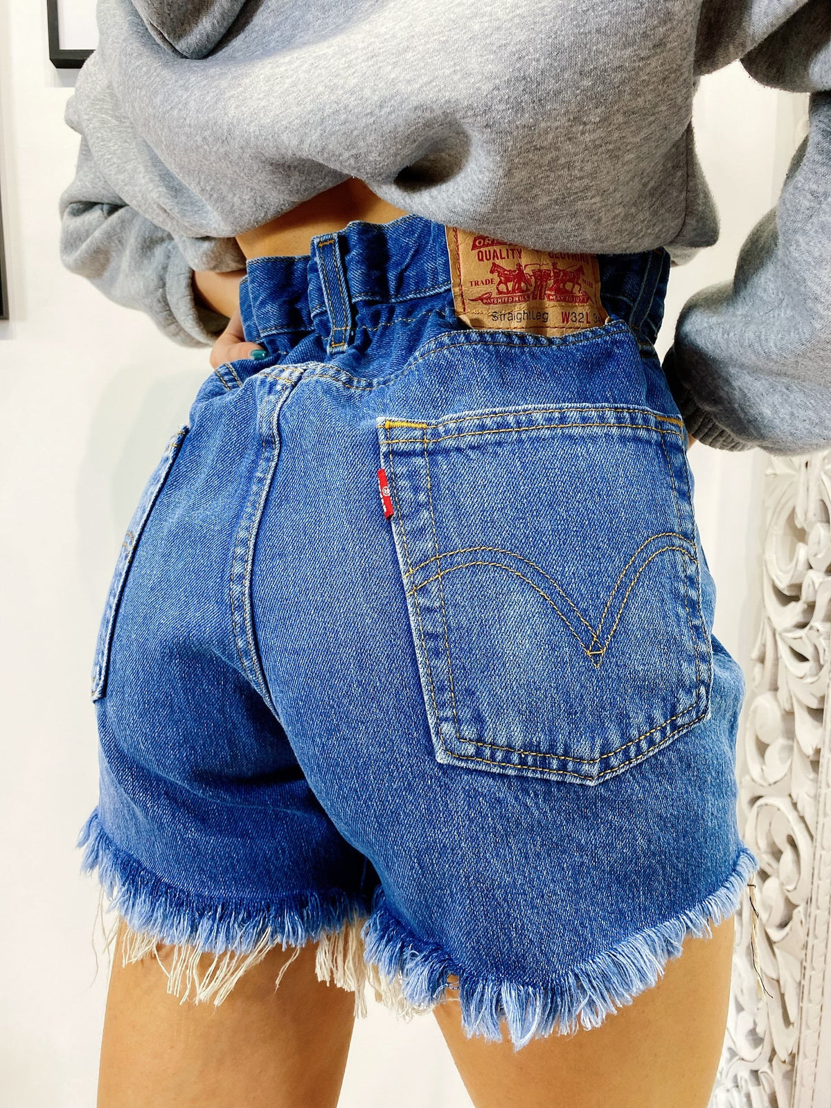 Short Levi’s Vintage bagno medio senza strappi