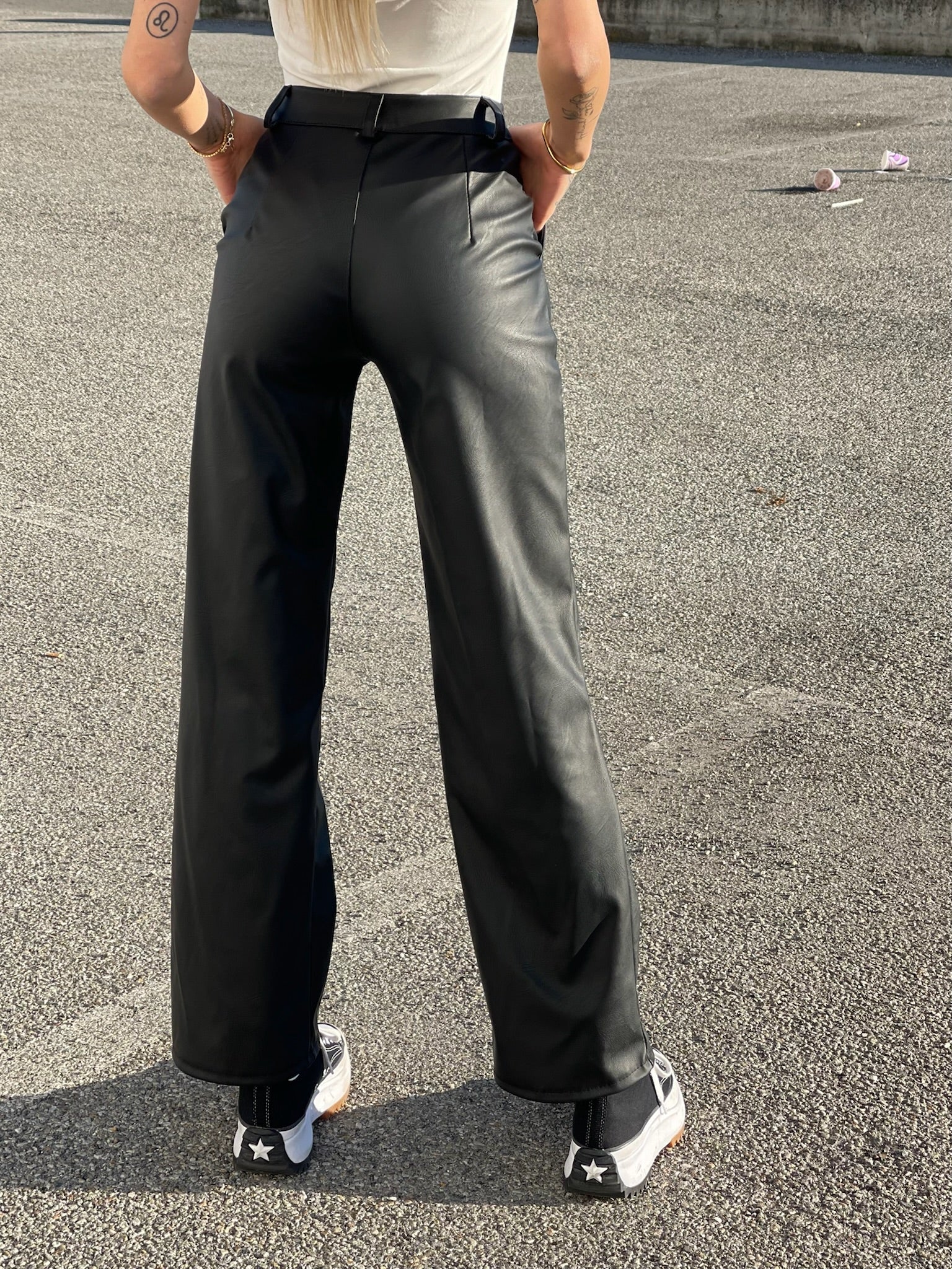Pantalone in ecopelle
