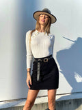 Body bianco con bottoni oro