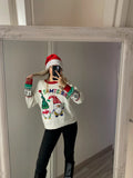 Maglione bianco con gnomi