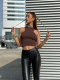 Leggins eco pelle nero