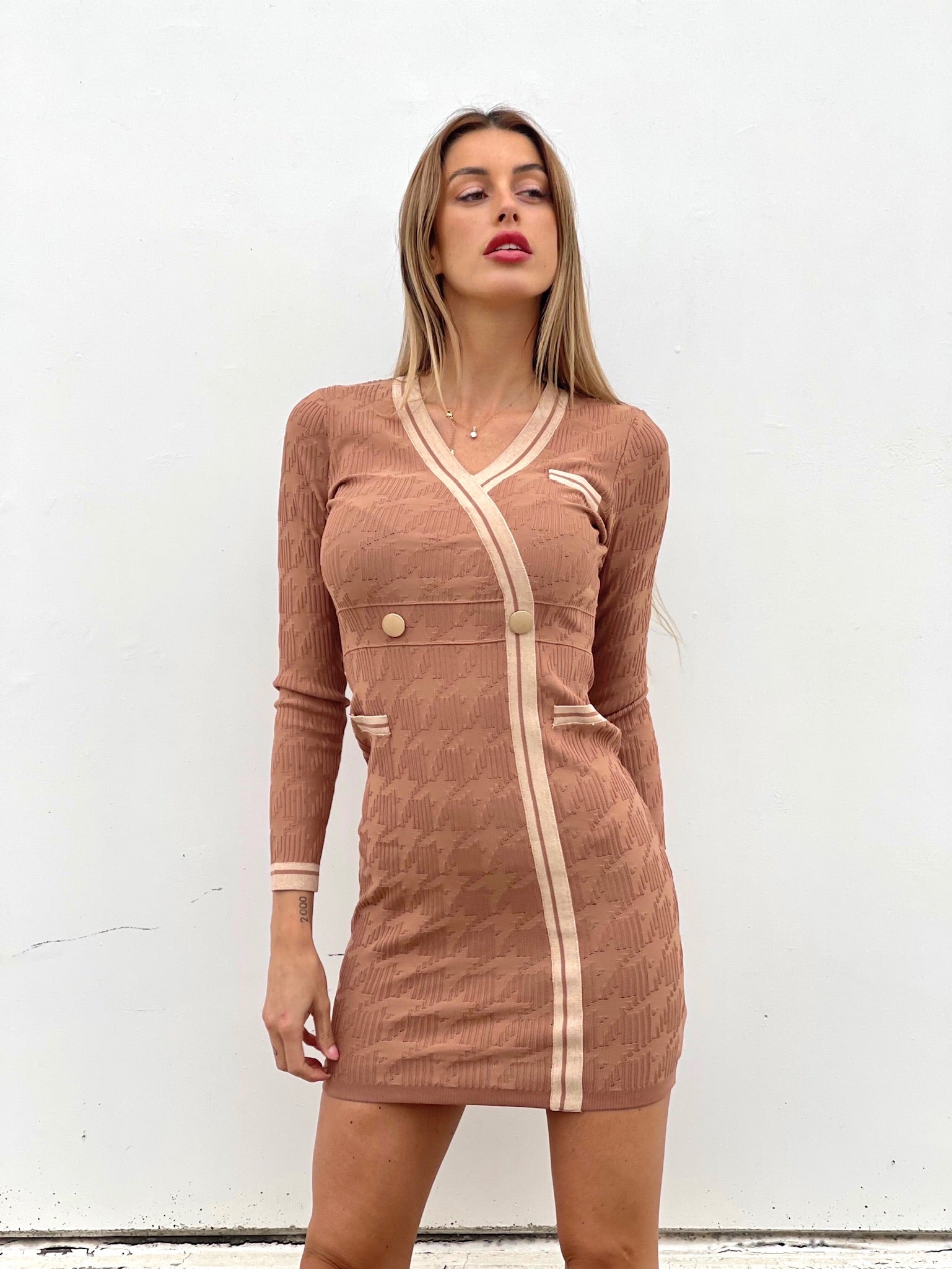 Abito in maglia a trama nude