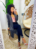 Cardigan in lurex argento