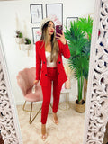 Completo giacca e pantalone rosso
