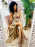 Dress Afrodite con paillettes nude
