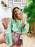 Camicia con borsetta Verde menta