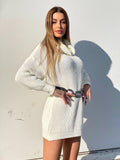 Maxi maglione panna