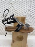Infradito Con strass grandi nere