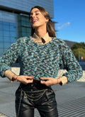 Maglione multicolor azzurro