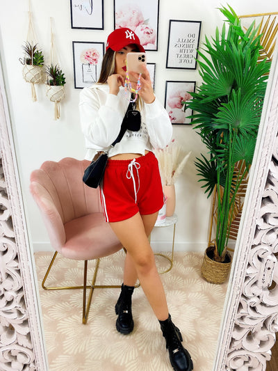 Short sportivo con righe