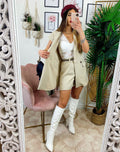 Completo Short e Smanicato Beige