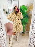 Cappotto Teddy bianco beige