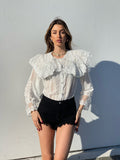 Camicia in pizzo bianca