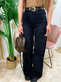 Jeans Boyfriend Zampa larga con strappi