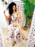 Dress Afrodite rosa con fiori