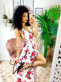 Abito Afrodite con fiori Corallo