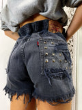 Short Levi’s Vintage con Borchie bagno grigio scuro