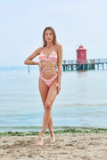 Bikini tre pezzi pesca