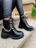 Biker con catenina di strass