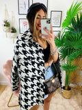 Giaccone pied de poule Nero