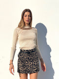 Maglioncino beige con catena oro