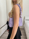Pochette a quadri lilla