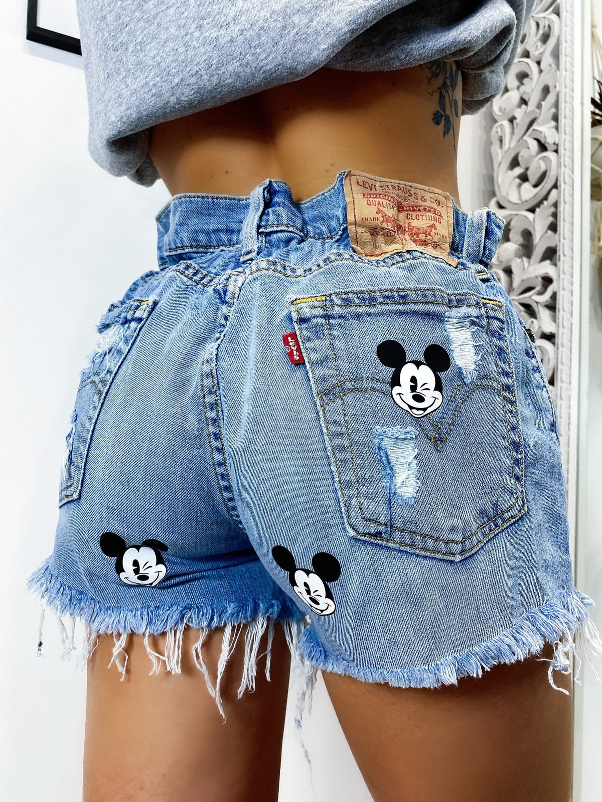 Short Levi’s Vintage con stampa topolino bagno medio