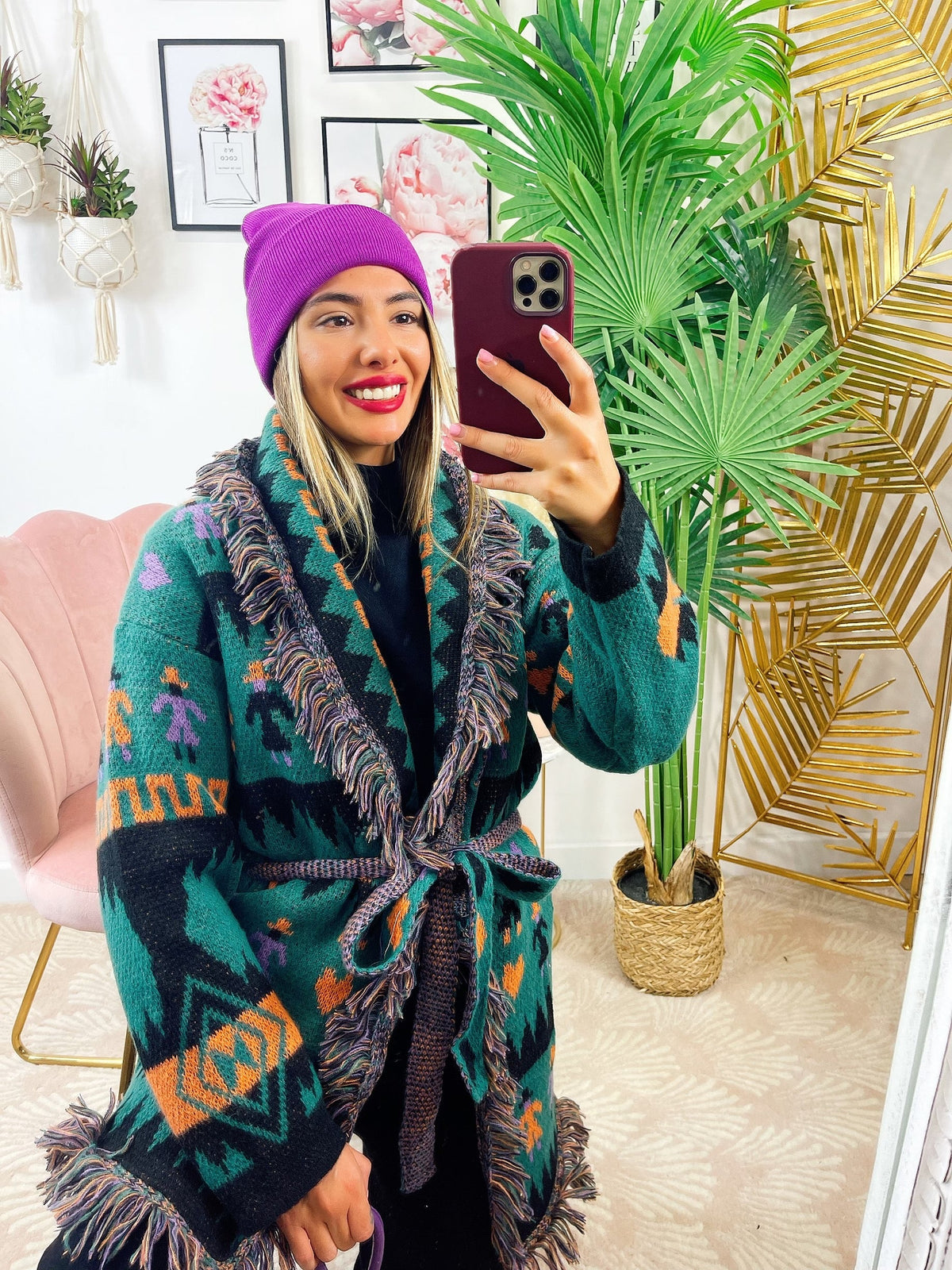 Cardigan autumn base verde