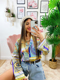 Camicia etnica sfumatura Blu