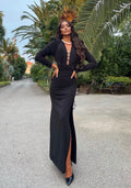 Abito per evento nero con punto luce
