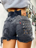 Short Levi’s Vintage con Borchie Argento toni sul grigio