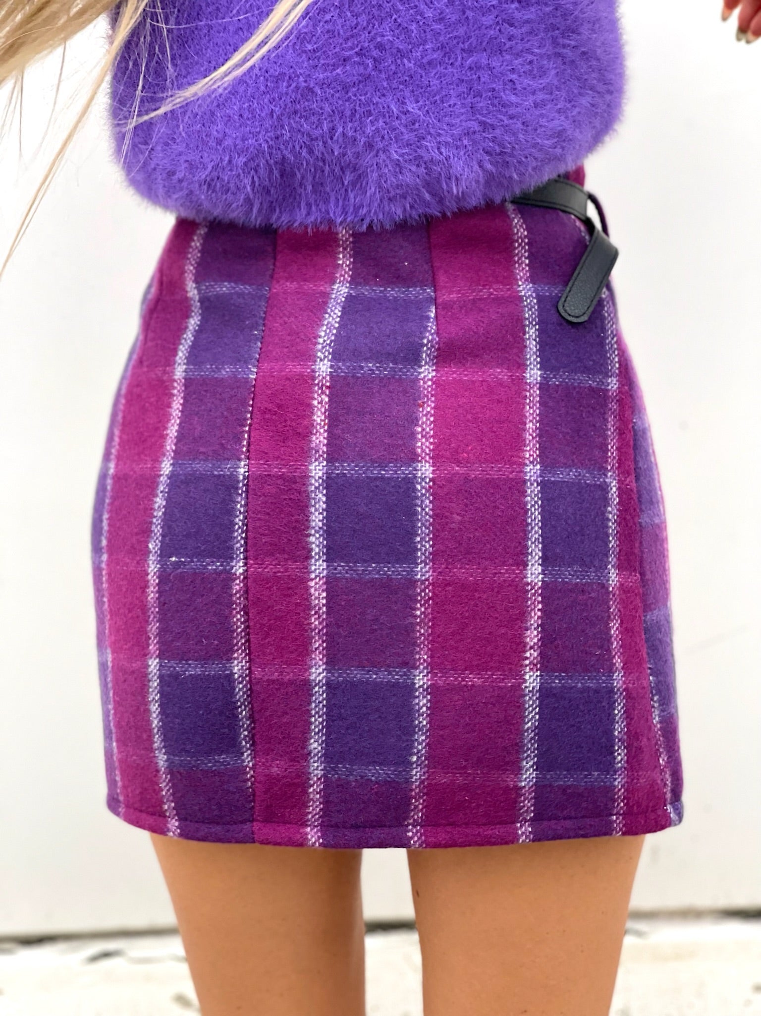 Gonna in tweed viola lilla