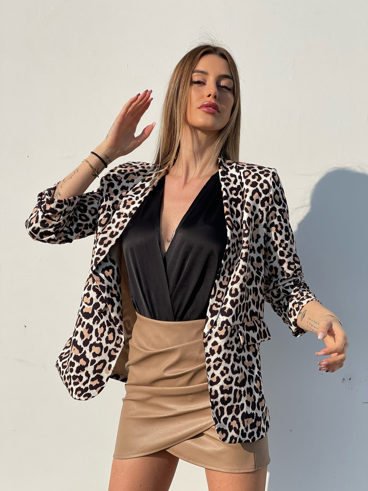 Giacca maculata beige