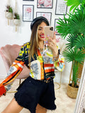 Camicia etnica dettaglio arancio senza borsetta