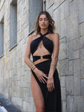 Completo top e gonna con spacco