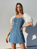 Abito di jeans con fiocchetti