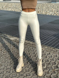 Leggins eco pelle bianco