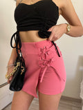 Gonna pantalone lace rosa