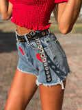 Short a caramella con cuori rossi