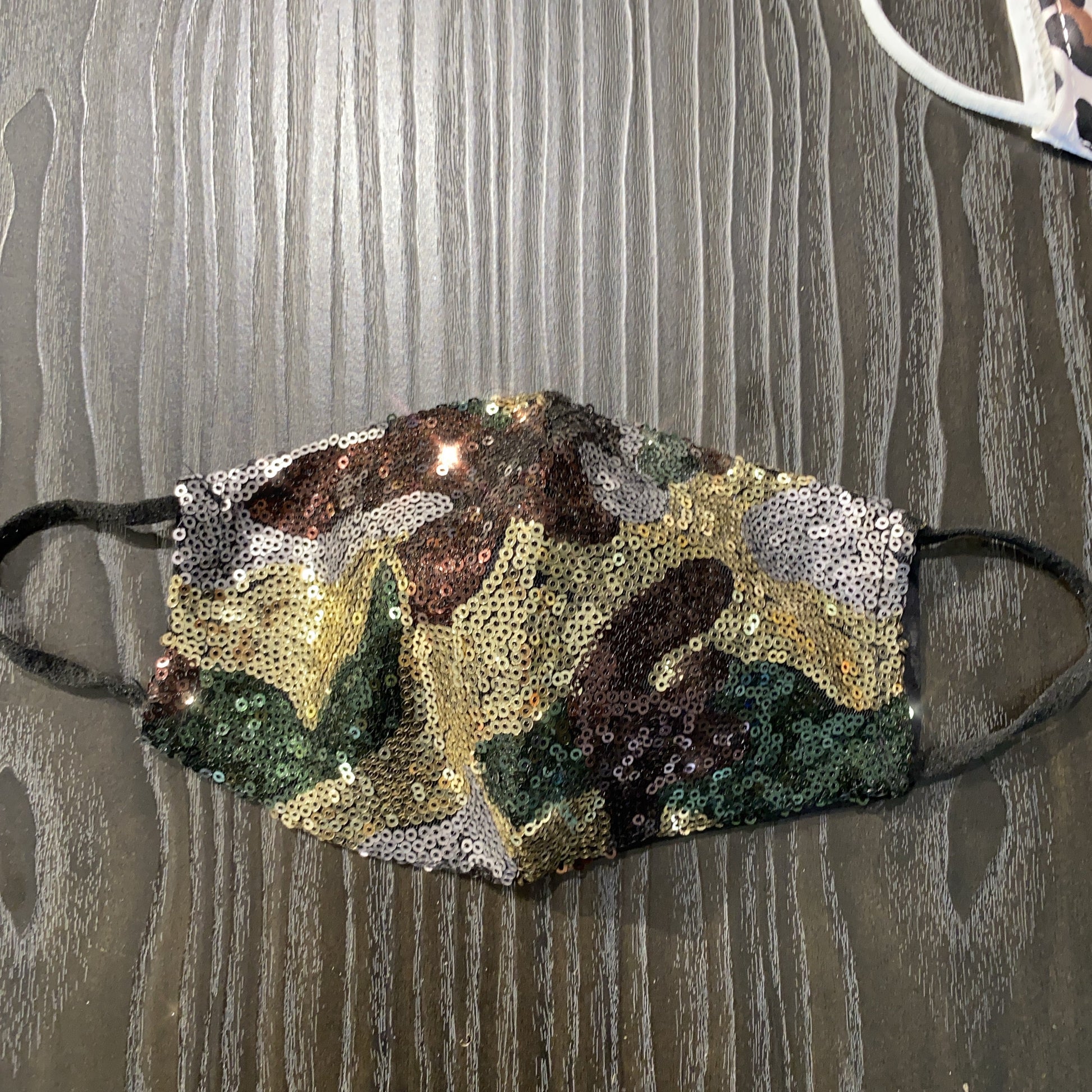 Copri mascherine con paillettes military