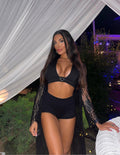 Kimono in pizzo Nero