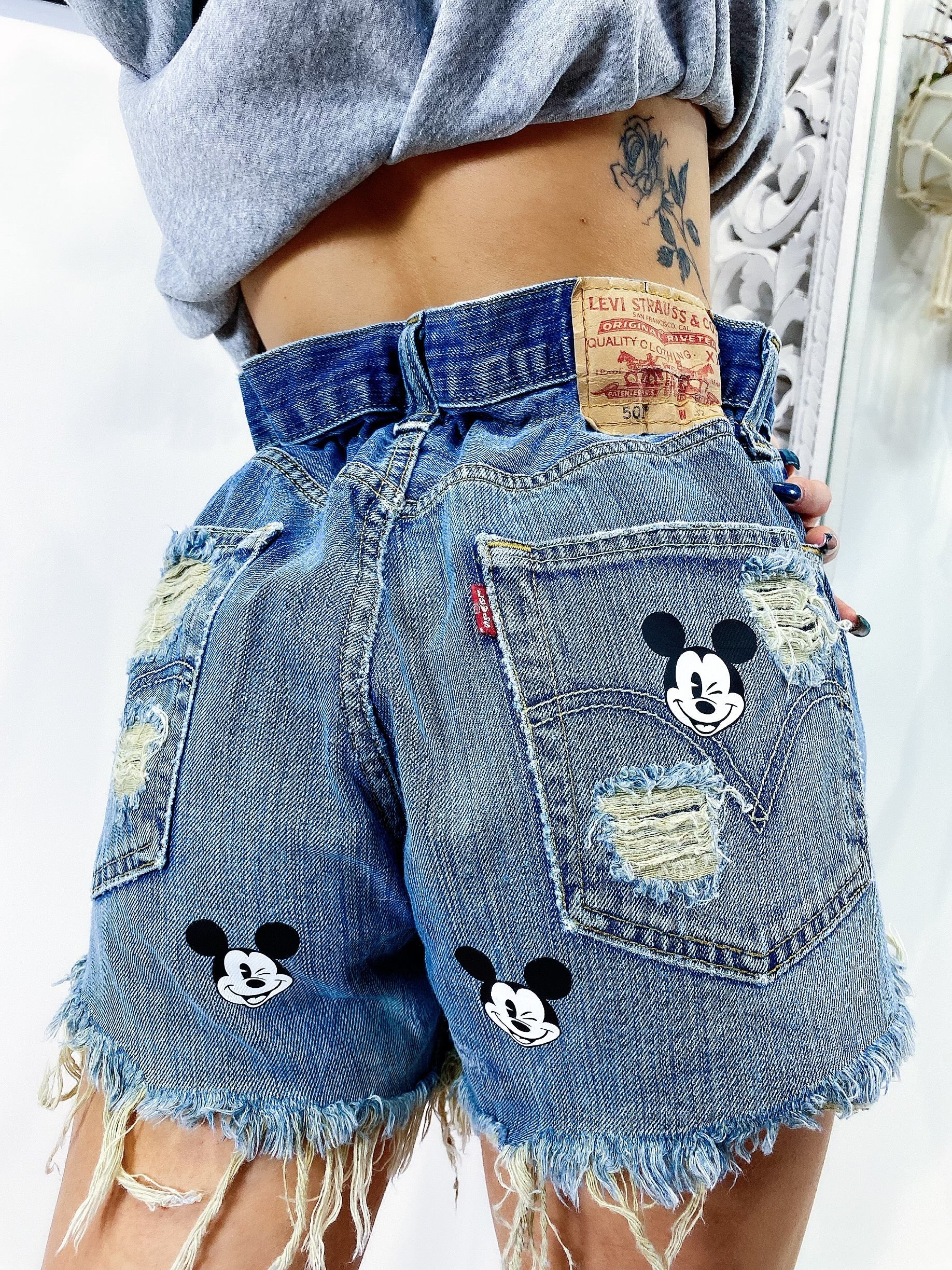 Short Levi’s Vintage con stampa topolino bagno medio